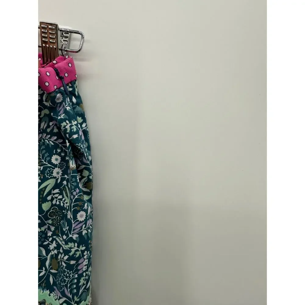 American Eagle Ruffle Skirt Women Sz‎ 4 Quilted Patchwork Cabbage Patch Feminine